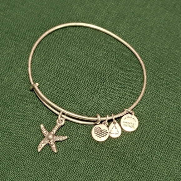 Alex & Ani Silver Starfish Charm Bangle - Picture 7 of 7